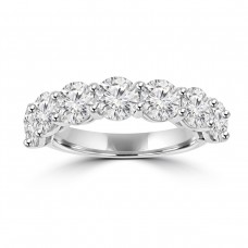 2.10 ct Ladies Round Cut Diamond Wedding Band Ring in 14 kt White Gold 2.10 ct Ladies Round Cut Diamond Wedding Band Ring in 14 kt White Gold